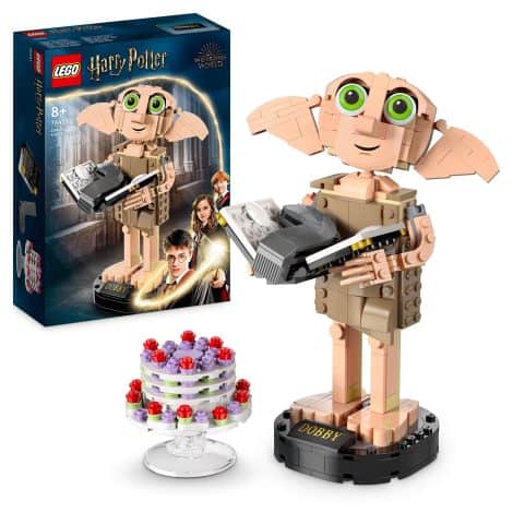 LEGO 76421 : Dobby l’Elfe de Maison, idéal pour Noël, figurine et décoration, collection pour enfants dès 8 ans.