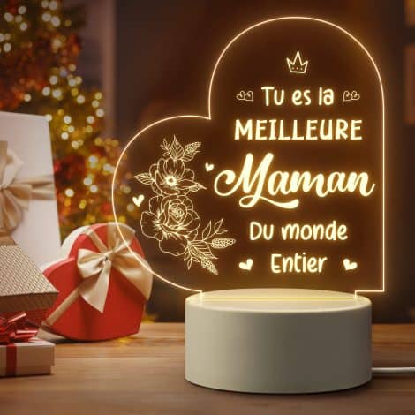 Veilleuse Gravée Panda pour gâter maman : cadeau idéal pour Noël, la fête des mères ou son anniversaire.