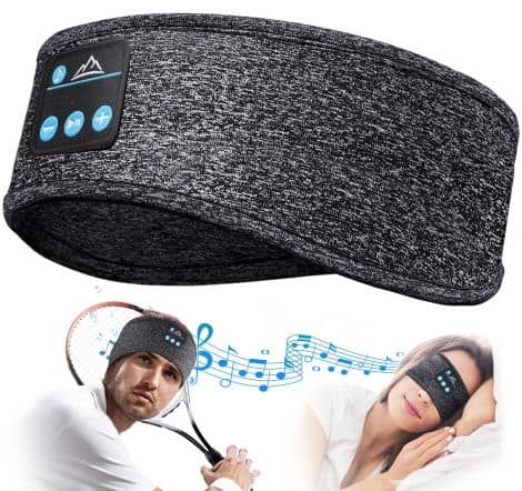 Casque de sommeil Bluetooth avec masque de nuit, idée de cadeau original pour homme et femme.