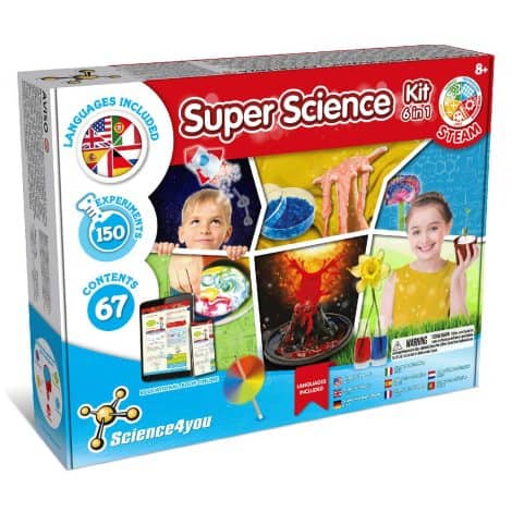 Science4you – Kit scientifique complet pour les enfants de +8 ans : 150 expériences et activités scientifiques et manuelles.