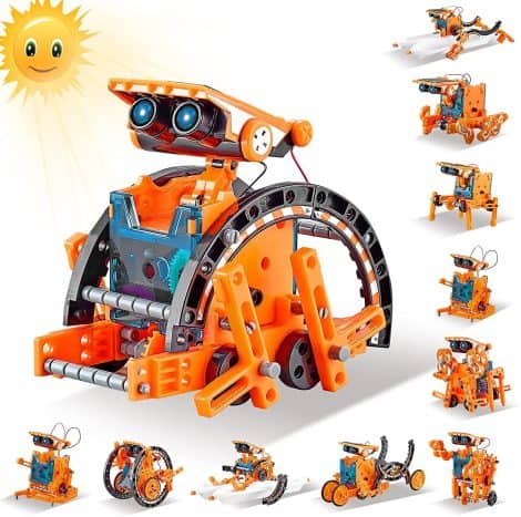 Robot solaire FORHISHER, jeu de construction 12-en-1 pour les garçons de 6 à 12 ans. Cadeau idéal.