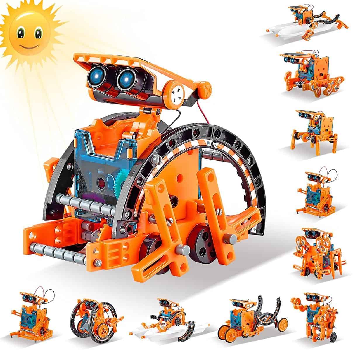 FORHISHER Robot Solaire,12-in-1 STEM Robot Enfant Cadeau Garcon 6 7 8 9 10 11 12 Ans,Jeux de Construction Enfant Jouet Garcon 6 7 8 9 10 11 12 Ans