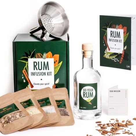 Ensemble pour infuser du rhum par Craftly | Plantes naturelles pour cocktails faits maison | Idéal comme cadeau pour Noël, mariage, anniversaire, Saint-Valentin, retraite | Idées cadeaux pour lui & elle.