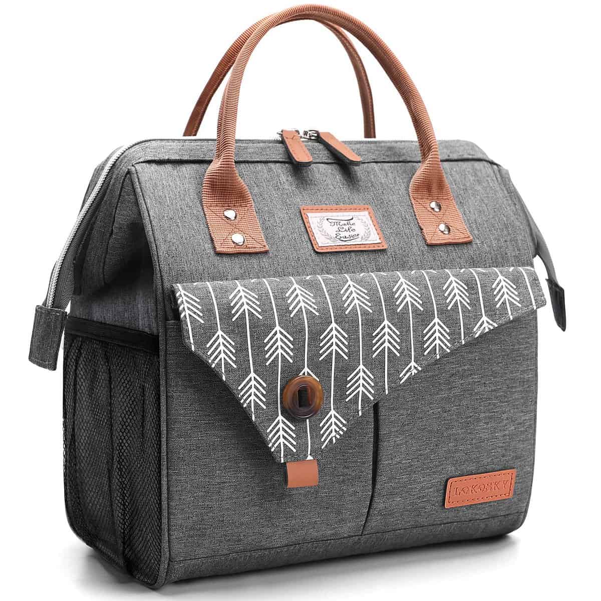 Lekesky Sac Repas Isotherme Femme 11L Gris