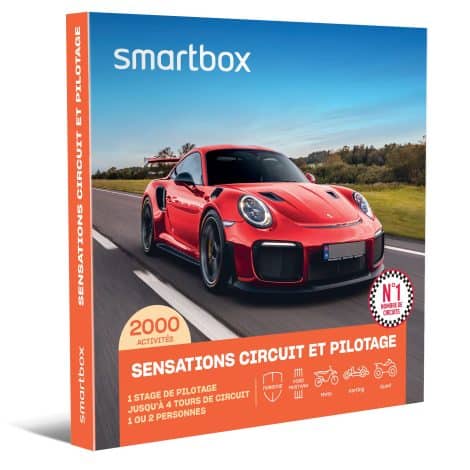 Smartbox – Boîte cadeau pour une expérience de pilotage intense : circuit, rallye ou moto pour 1 ou 2 personnes. Idée cadeau pleine d’adrénaline.