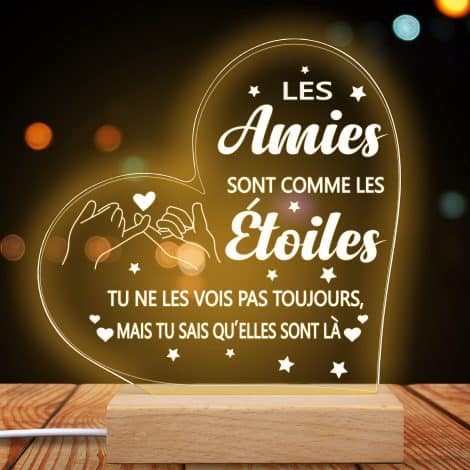 Veilleuse LED Merclix pour une amie : idée de cadeau original pour anniversaire, Noël ou simplement faire plaisir à une amie.