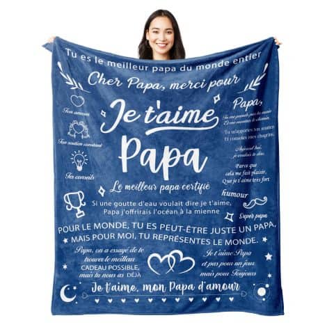 Couverture en Flanelle Cadeau Papa pour Noël, Anniversaire et Fête des Pères avec Juratar