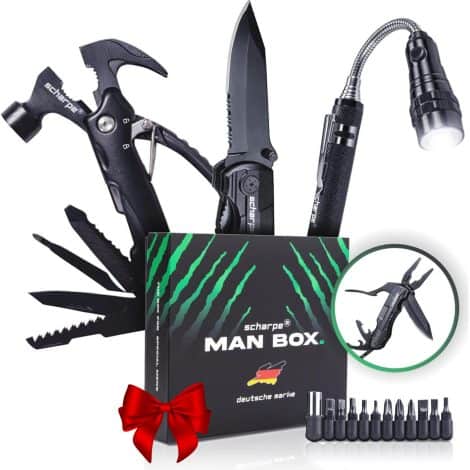 Coffret Cadeau Personnalisé pour Homme avec Outils Multifonctions Efficaces – Parfait pour les Anniversaires.