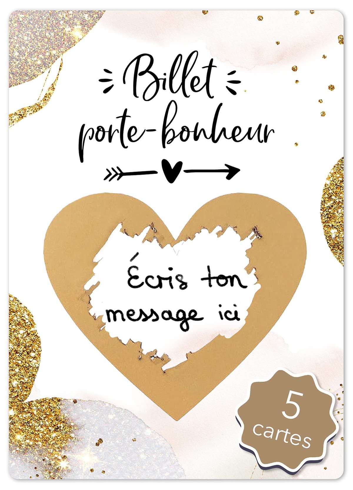 Joli Coon 5 cartes a gratter - ticket gagnant - cadeau amoureux pour homme - demande en mariage