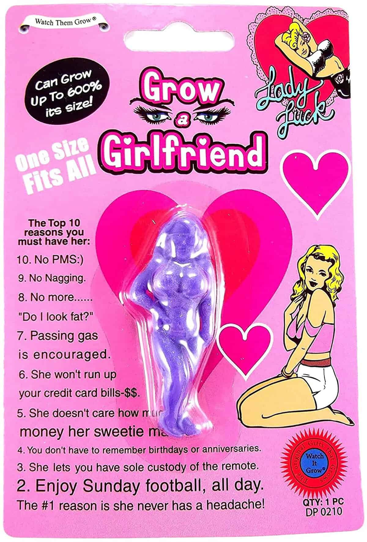 Diabolical Grow a Girlfriend Secret Santa Cadeau pour lui pas cher, cadeau amusant pour lui, cadeau de Saint-Valentin pour lui (couleur aléatoire/violet)