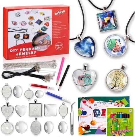 Kit créatif de fabrication de bijoux pour enfants filles EFO SHM, cadeau artistique pour filles de 5 à 10 ans.