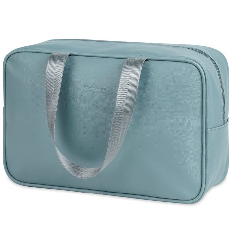 Trousse de Toilette Voyage Spacieuse pour Hommes et Femmes, Idéale pour le Maquillage et les Accessoires (Bleu Gris)