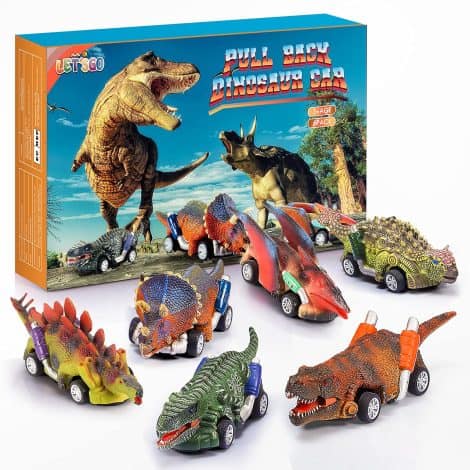 Jouet Dino Stfitoh Pour Garçon 2-8 Ans, Cadeau Enfant Fille Voitures 2-3 Ans, Dinosaure 2-6 Ans.