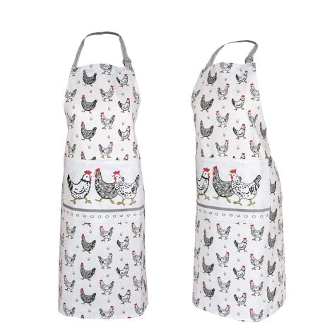 Tablier de cuisine avec poche, motif poule, pour cuisinier, jardinage, ménage, cadeau original pour amateurs d’animaux.