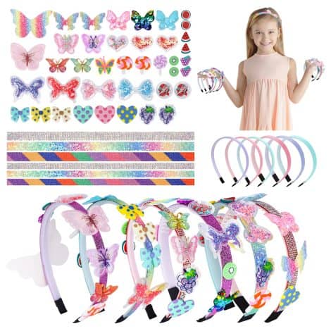 Kit de fabrication de bandeaux floraux pour filles – Cadeau créatif pour les enfants pendant Noël.