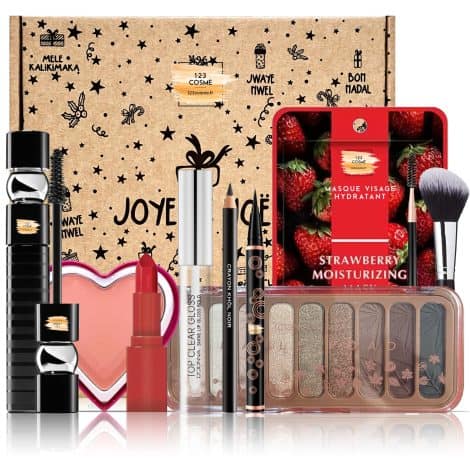 Ensemble Maquillage Festif – 10 Produits de Maquillage Indispensables dans un Coffret Spécial Noël.