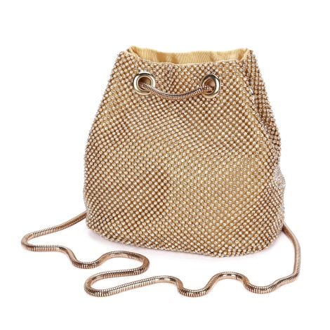 Sac de soirée de luxe pour femme, petit sac à bandoulière doré pour cérémonie de mariage.