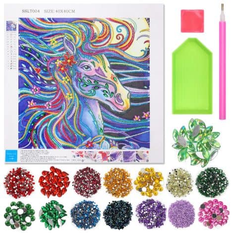 Kit de loisirs créatifs Dikence avec peinture en diamant, pour filles de 8 à 12 ans – Cadeaux populaires pour enfants.