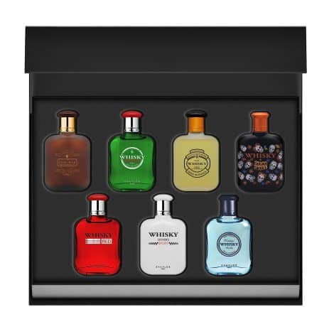 Coffret de 7 Miniatures de Parfum WHISKY • Parfums Homme • Pour lui • Cologne • EVAFLORPARIS