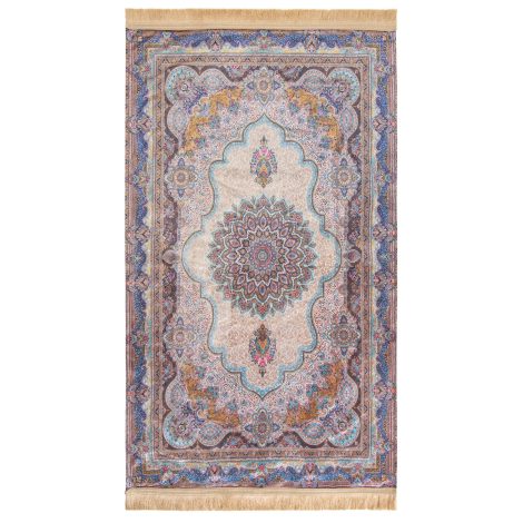 Tapis de prière turc sacré, édition classique, motif floral blanc pur, doux, soyeux et parfait pour homme et femme.