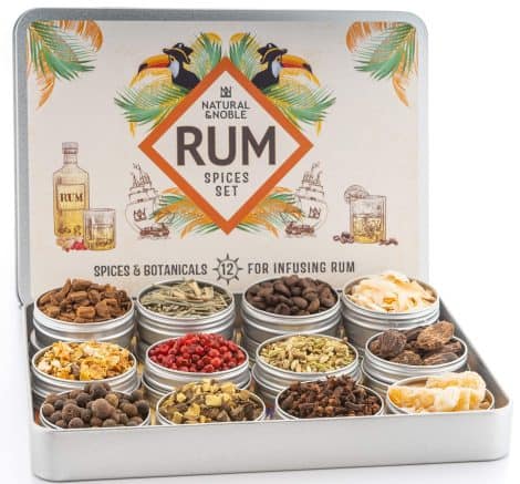 Kit d’épices au rhum naturel et raffiné. Préparez votre propre rhum épicé délectable.