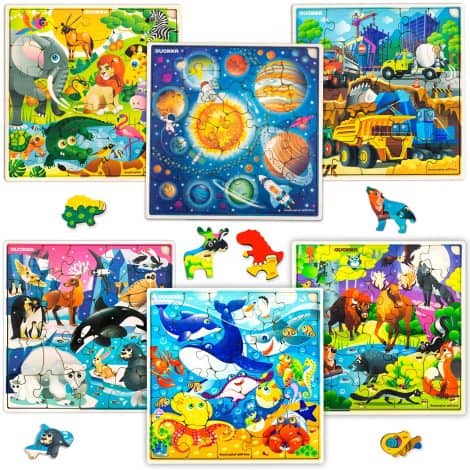 Jeu de Puzzle en Bois pour Enfants 3-8 Ans – Idéal pour filles et garçons de 6-7 ans, cadeau amusant.