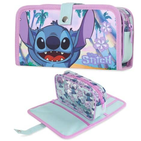 Disney Trousse de Toilette Stitch avec Pochette Détachable – Idée Cadeau pour Fille, Ado, Femme.